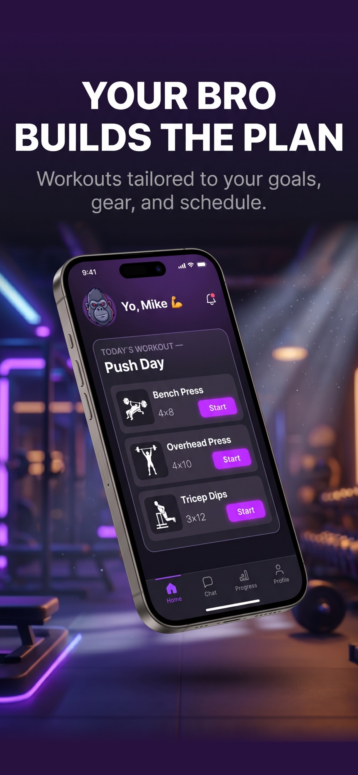 Screenshot 1 of GymBro AI — Workout Coach