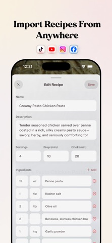 Rechef - Recipe Manager iPhone screenshot