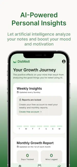 DidWell: AI Gratitude Journal screenshot 1