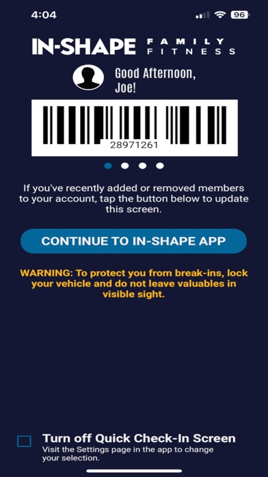 In-Shape Fitness Screenshot