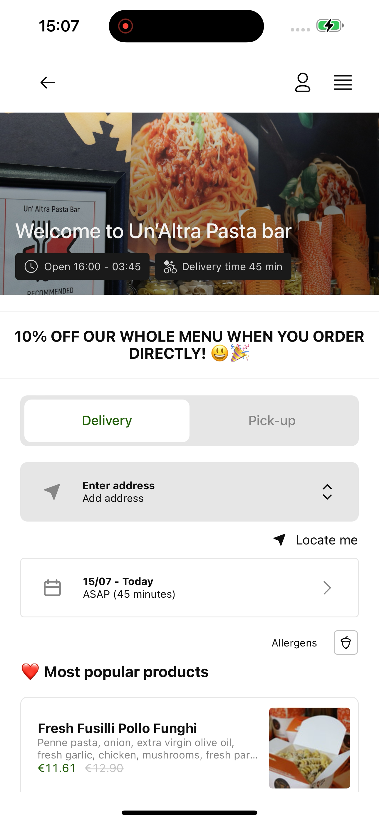 Un’Altra Pasta Bar screenshot 4