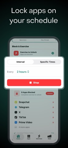 Workout to Unlock Apps - UNLK iPhone screenshot