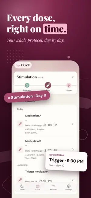 COVE: IVF Tracker & Injections screenshot 3
