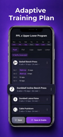 Buffro: Ranked Workout Tracker iPhone screenshot