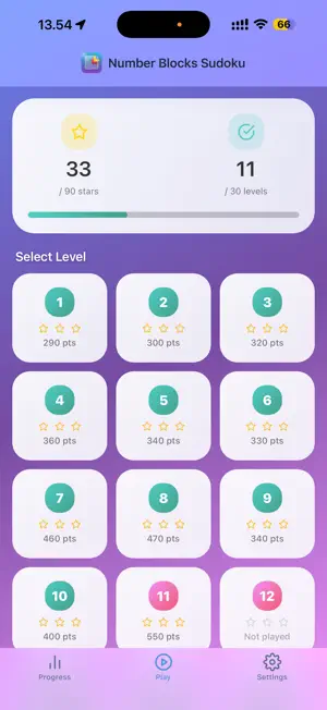 Number Blocks Sudoku screenshot 3