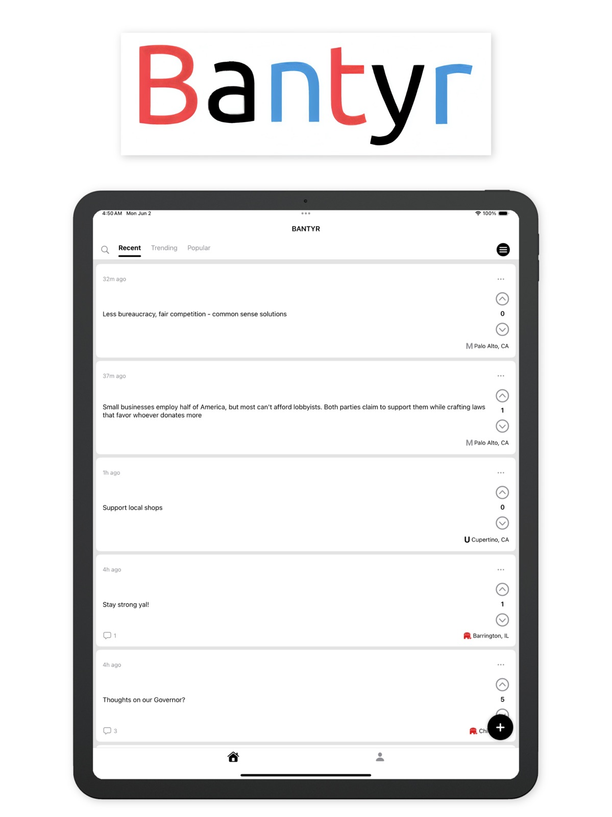 Politics & News - Bantyr ipad screenshot 1