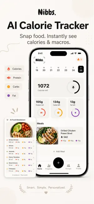 Nibbs - AI Calorie Tracker iPhone screenshot 1