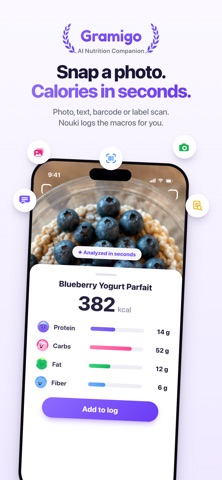 Gramigo: AI Calorie Counter iPhone screenshot