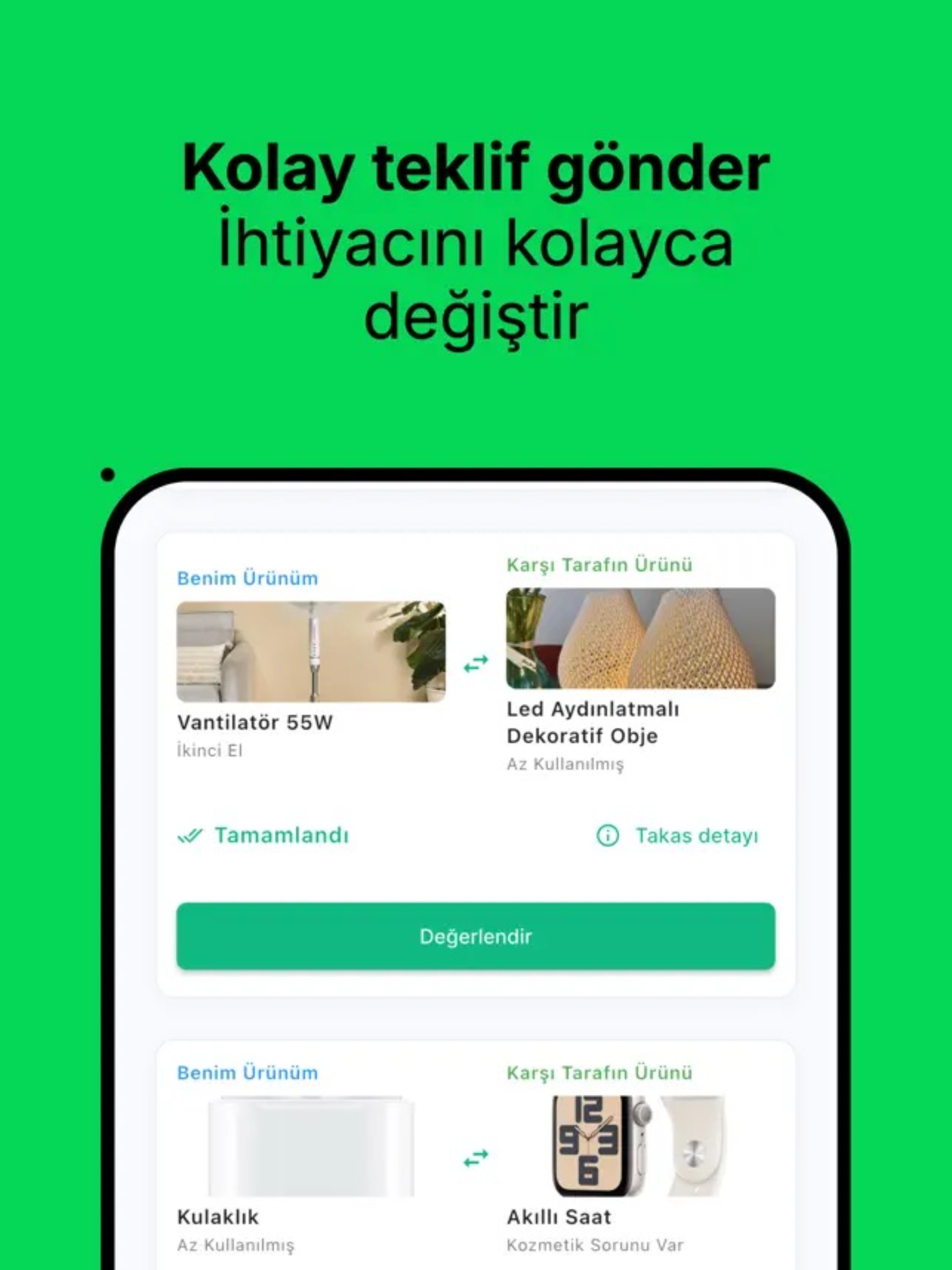 Takasly - Eşyalarını Takas Et