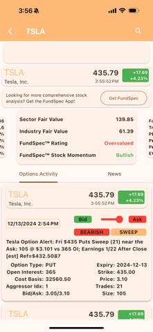 Options Sentiment Screener screenshot