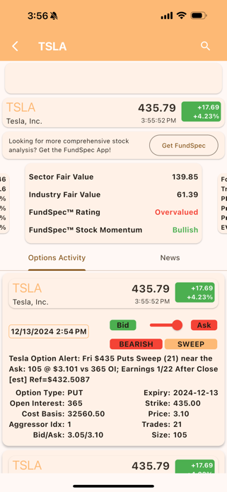Options Sentiment Screener Screenshot 4 of 6