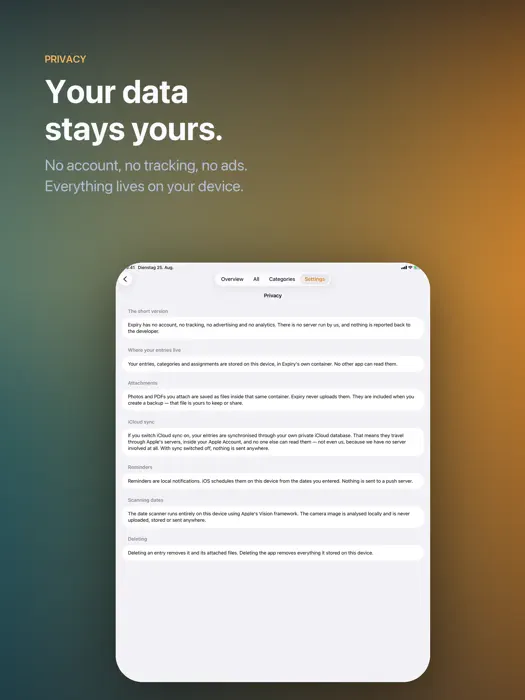 Expiry — iPad Screenshot 5