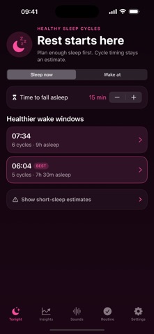 Healthy Sleep Cycles Screenshot 1 of 4