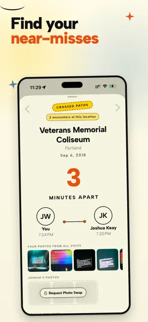 NearMisses: before you met... iPhone screenshot 2