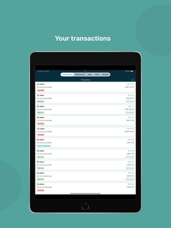 Ping Money iPad screenshot 4 - Finance app