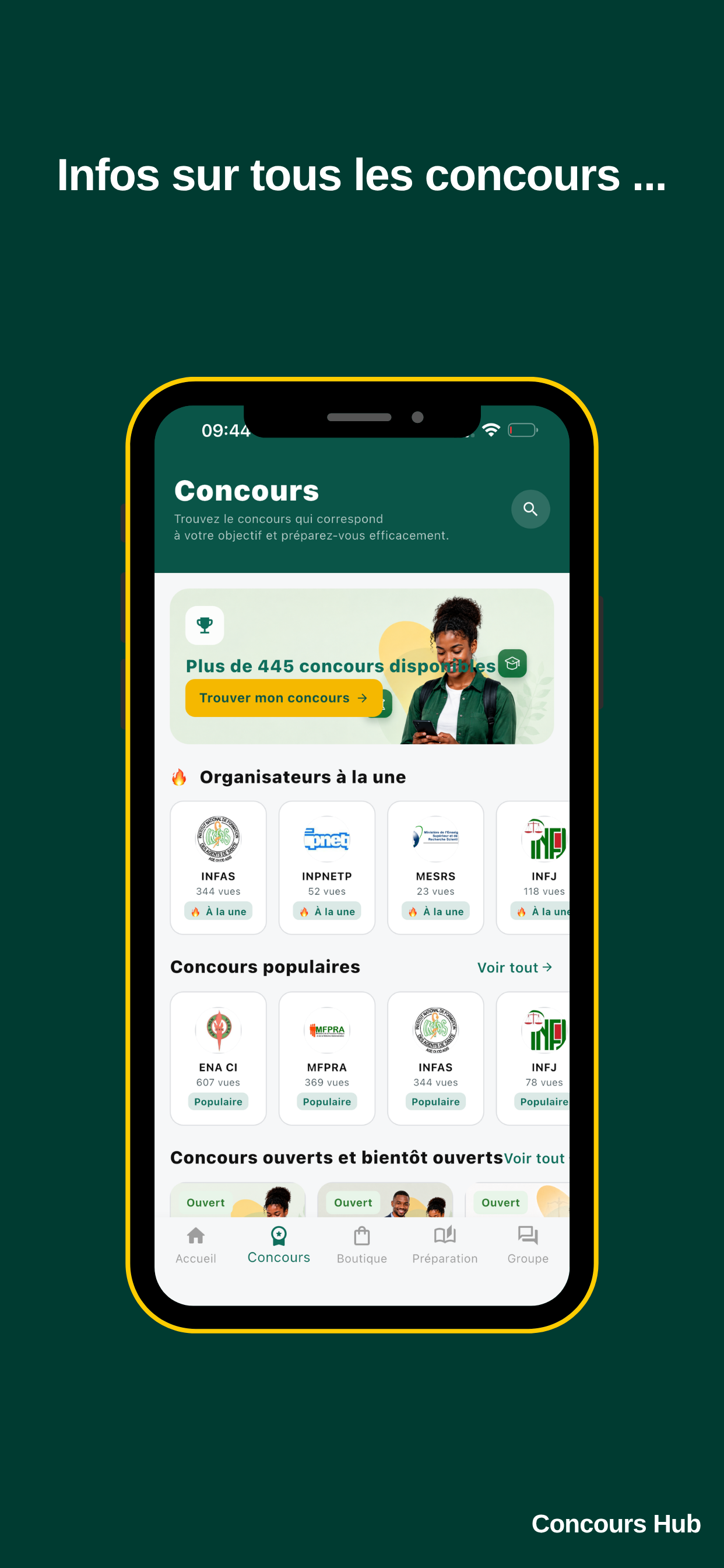 Concours Hub