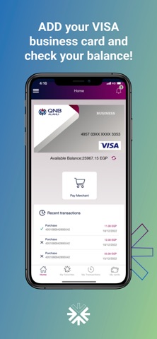 QNB Egypt mVisa screenshot