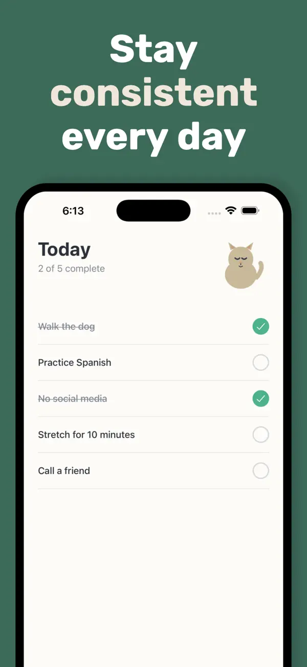 Screenshot #2 pour Habcat: Simple Habit Tracker