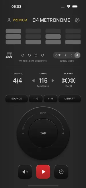 C4 Metronome - Pro Beat & BPM screenshot 1