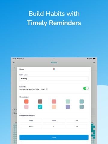 Daily Habit Tracker - Habitier iPad screenshot