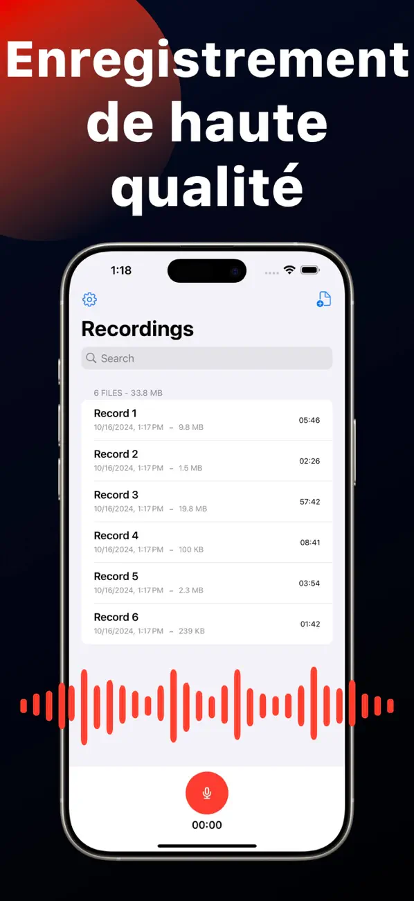 Screenshot #2 pour Enregistreur vocal: Transcrire