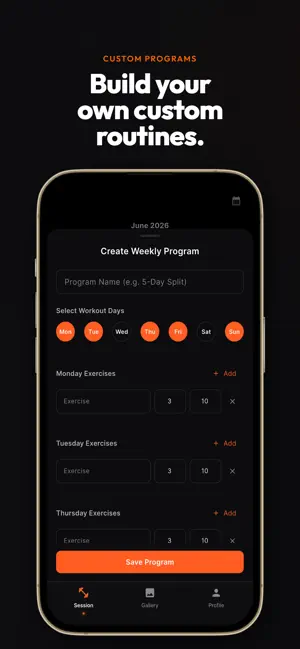WaveLift: Workout Log & Video screenshot 4