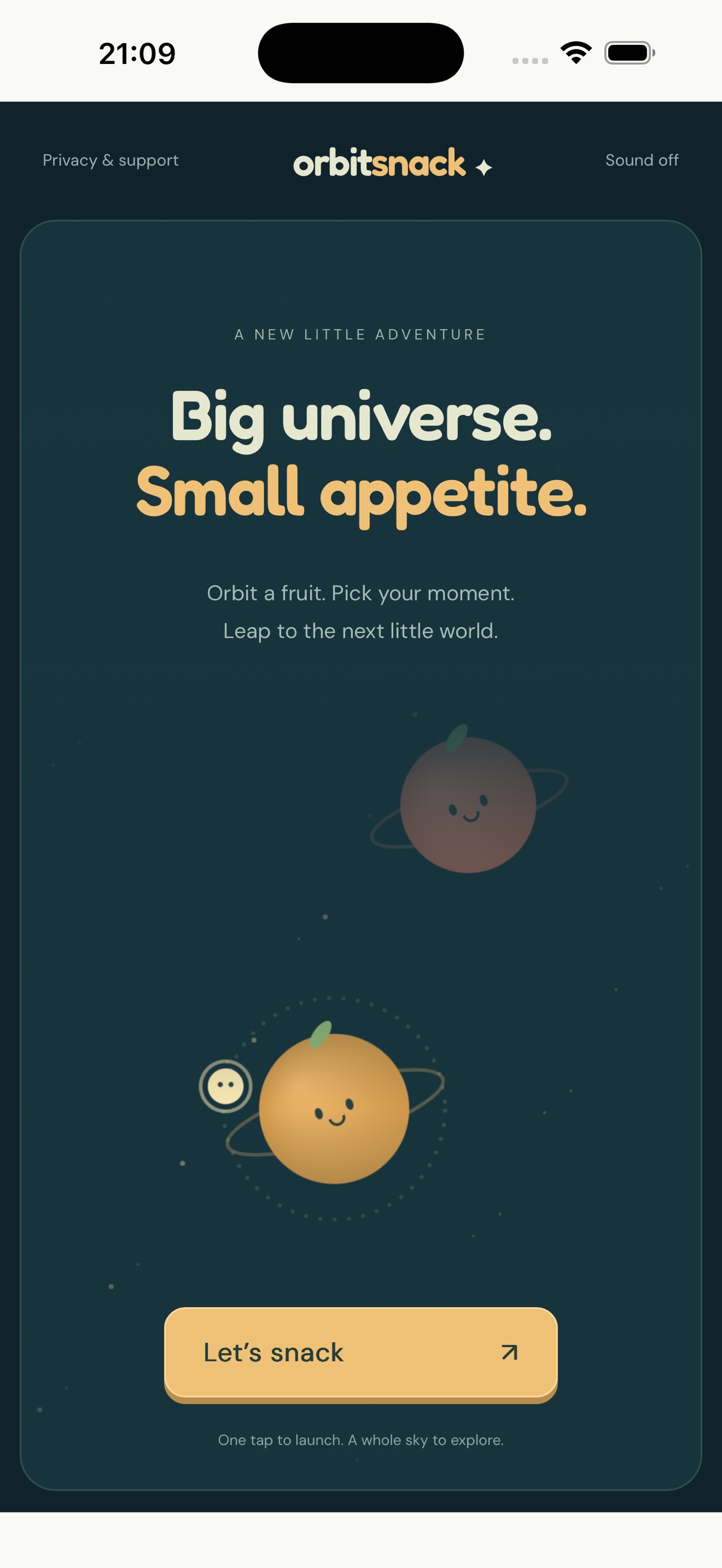 Screenshot 3 of Orbit Snack: Tiny Space Leaps