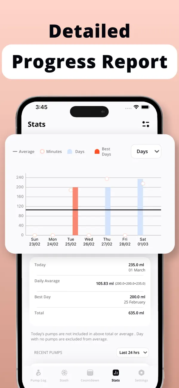 Screenshot #2 pour Breast Pumping Tracker - Lacta