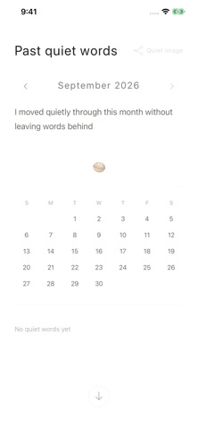 Screenshot 1 of My Quiet Words App