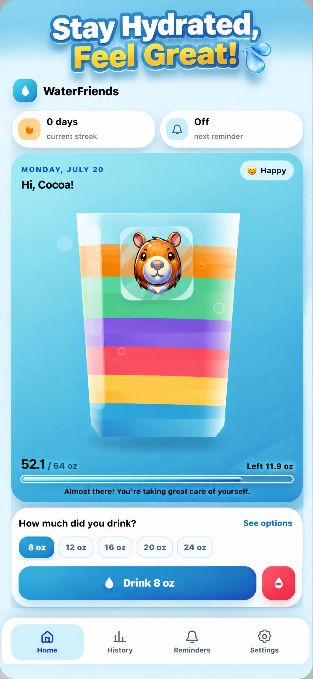 WaterFriends: Water Tracker screenshot 4