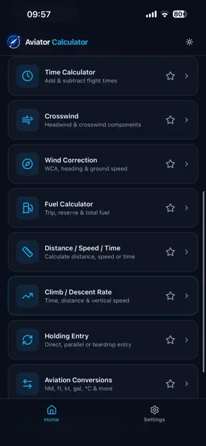Aviator Calculator E6B Flight screenshot 2