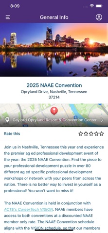 2025 NAAE Convention screenshot