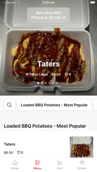 BAMA BOYS BBQ iPhone screenshot 2 - Food & Drink app