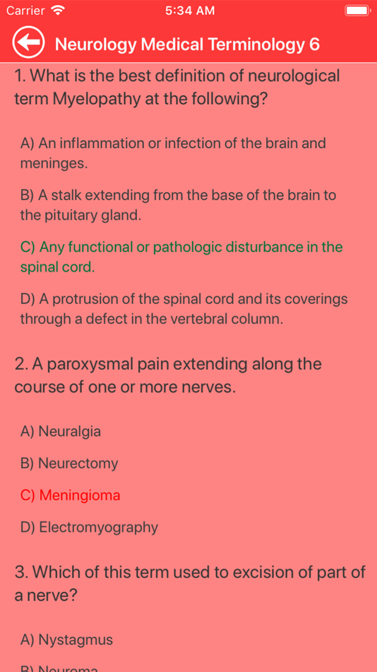 #5. Neurology Medical Terms Quiz (iOS) Ved: Gulsen CAKIR