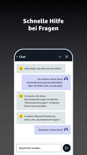 Screenshot von Amazon Visa auf dem iPhone 6