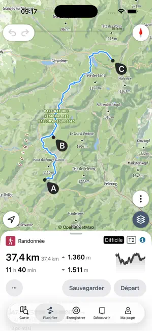 Club Vosgien – rando et vélo iPhone screenshot 5