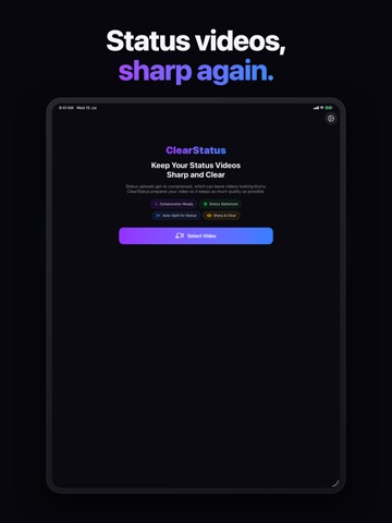 ClearStatus: Crispy Crisp iPad screenshot