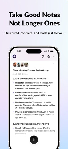 Flowtica: AI Voice Recorder iPhone screenshot
