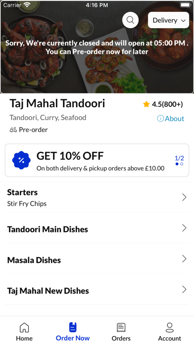 Taj Mahal Tandoori Screenshot
