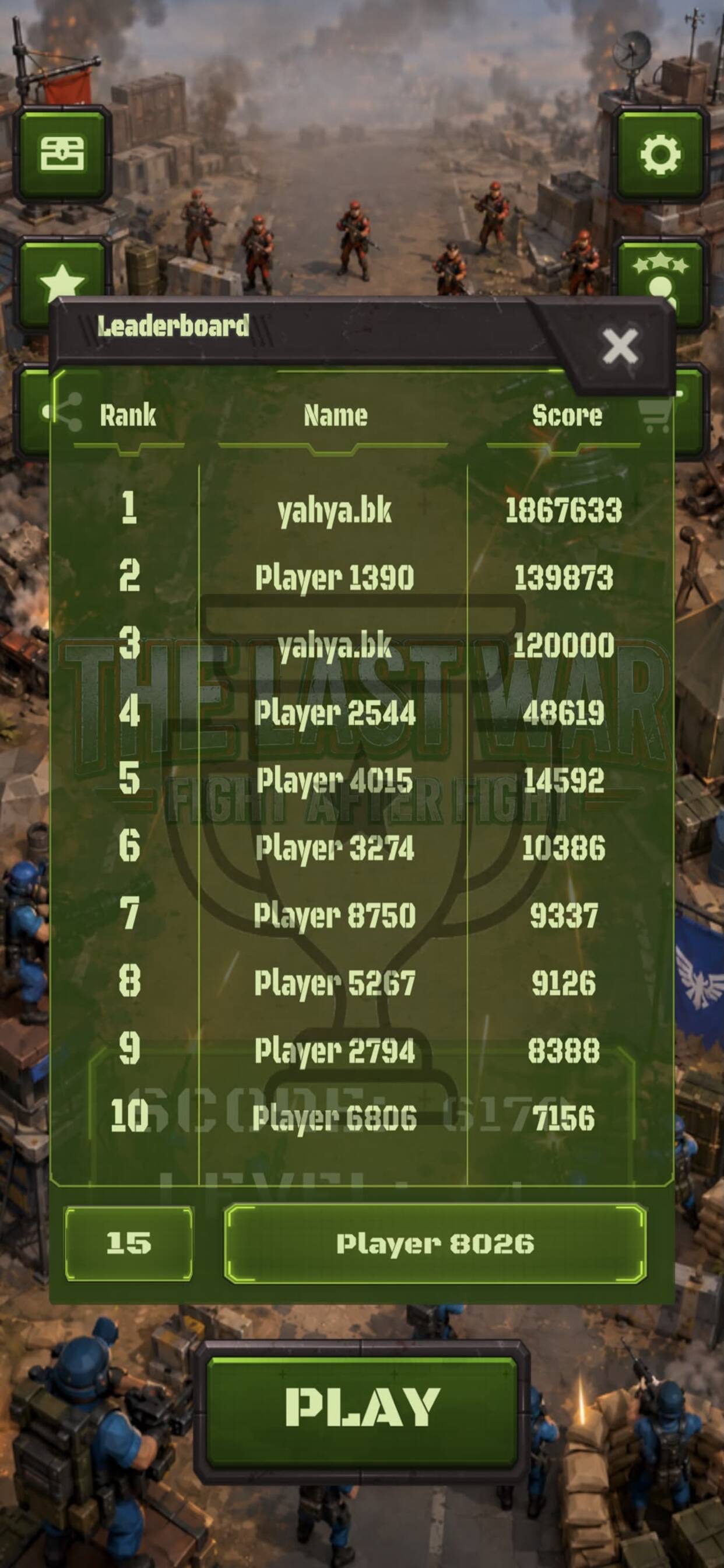 Screenshot 1 of the Last Fight War after War