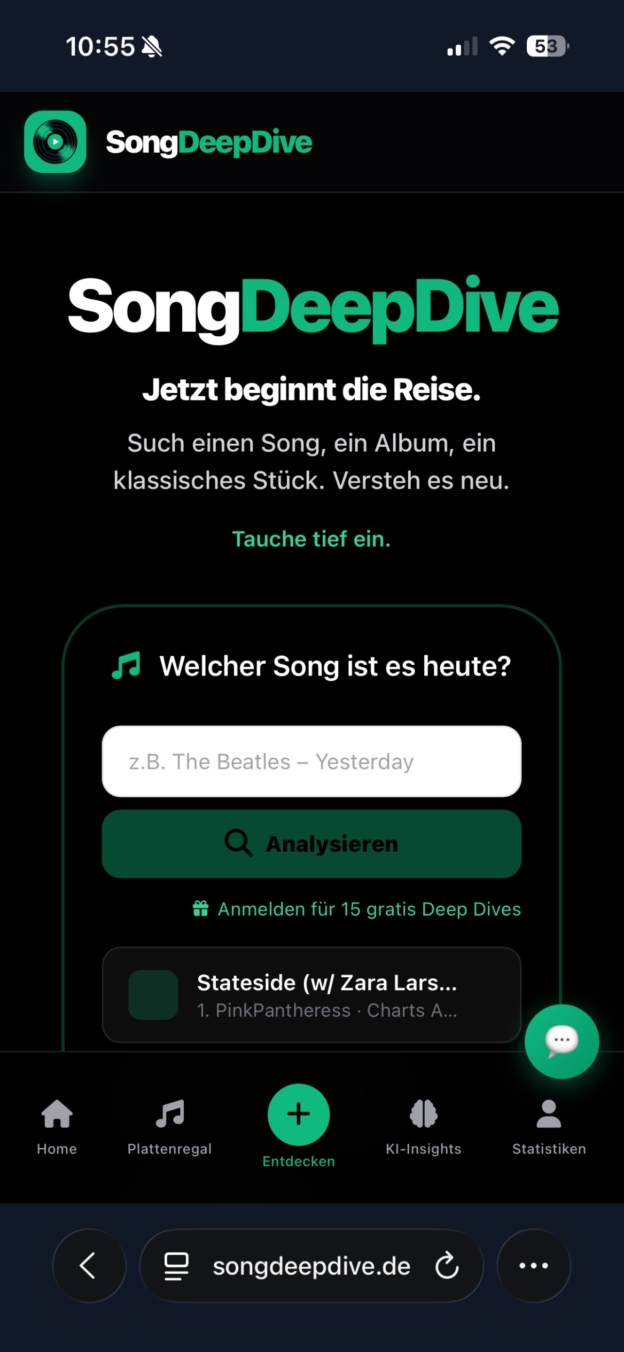 SongDeepDive – Musikanalyse