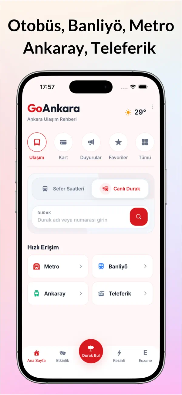 Screenshot #1 pour Ankara Ulaşım Rehberi-GoAnkara