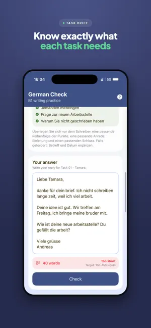 German B1 Writing Practice screenshot 2