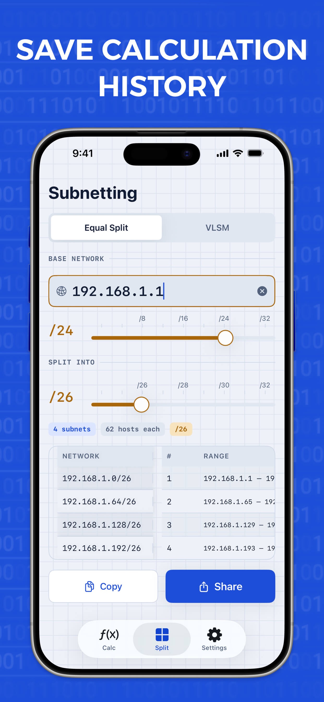 Screenshot 2 of Subnetix - IP Calculator