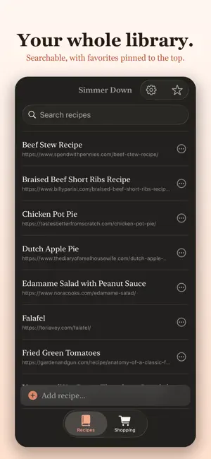 Simmer Down - A Recipe App screenshot 3