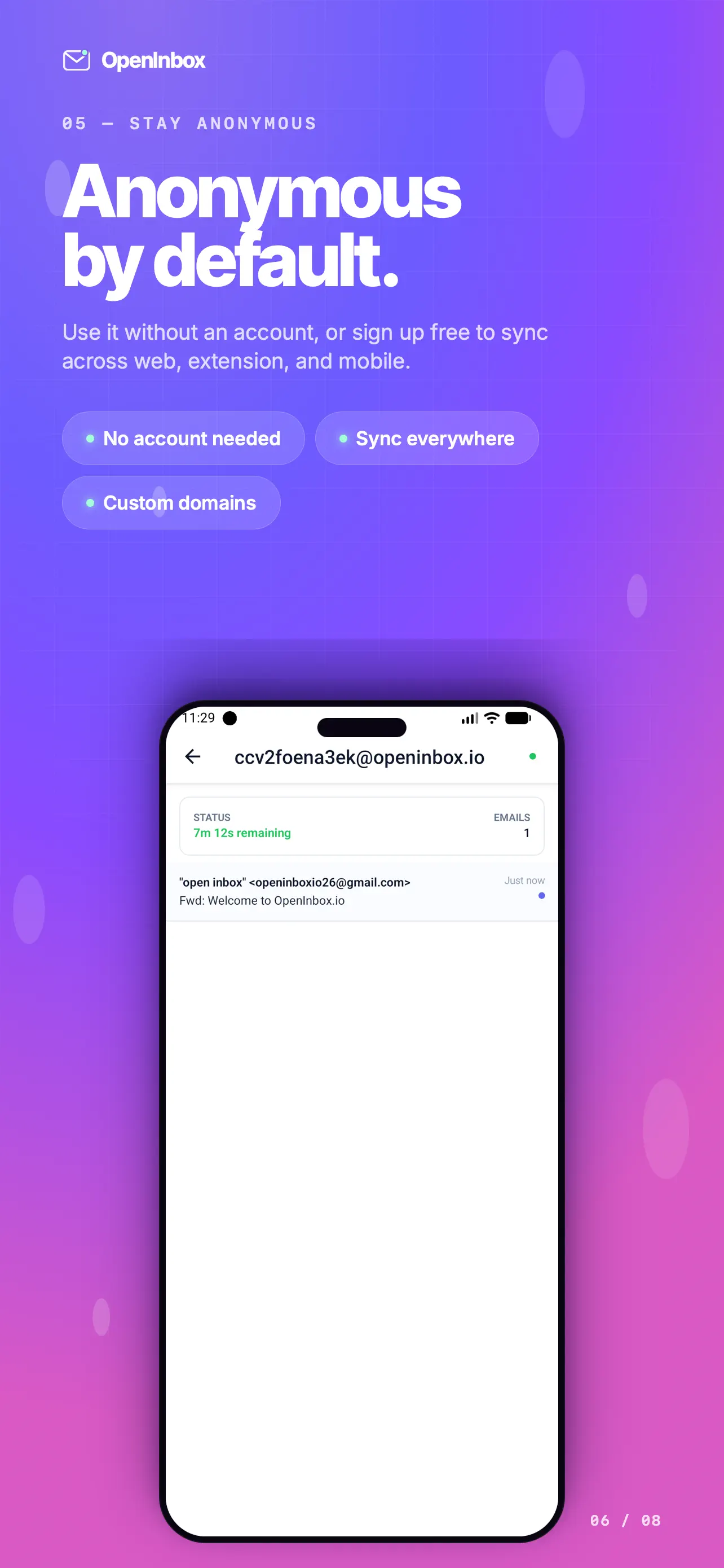 #6. OpenInbox - Temp Email (iOS) Podle: mohammad wassfi mahmoud awad