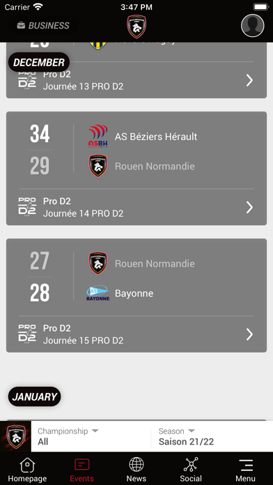 Screenshot #2 pour Rouen Normandie Rugby