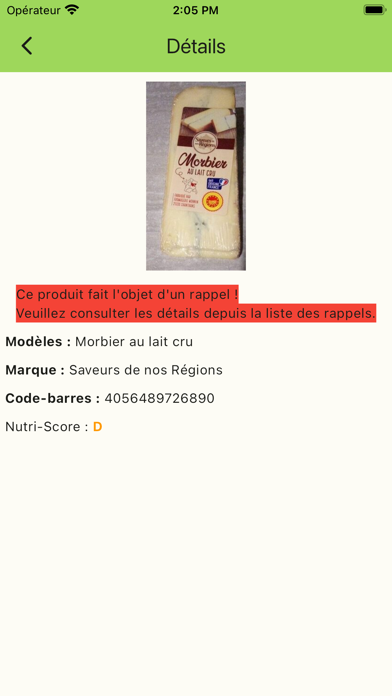 AlerteProduit : Rappel et Info Screenshot