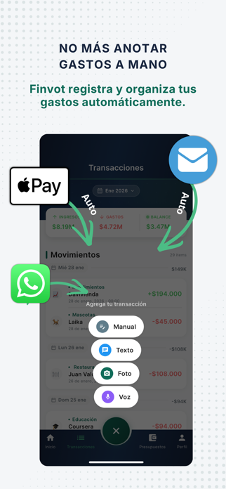 Finanzas Personales IA: Finvot Screenshot 2 of 4