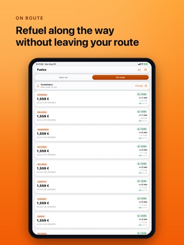 Fuelza iPad screenshot